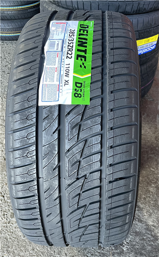 [841623105778] 285/35ZR22 DELINTE DS8 UHP A/S 110W BW XL+ ROAD HAZARD