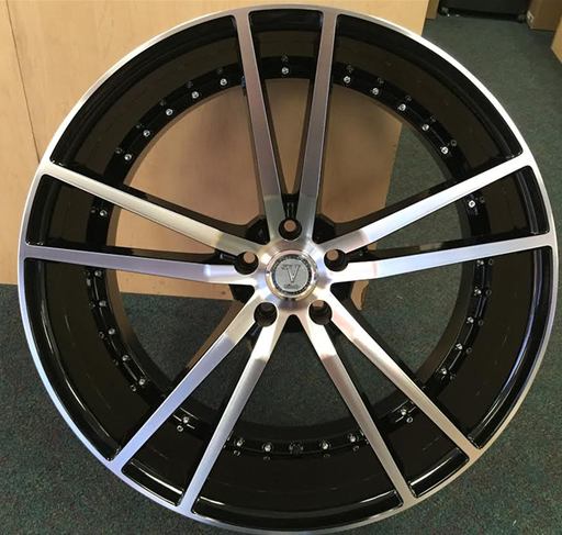 [V202006RB] VELOCITY 20R-M 20X8.5+38 5X114.3 C.B-73.1 B+M(U)**WITH RIVETS**