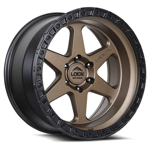 [OLYMPUS-7969MRMBR12N] LOCK OFFROAD OLYMPUS 17X9 6X139.7 -12 C.B 106.2 MATTE DESERT BRONZE WITH MATTE BLACK RING