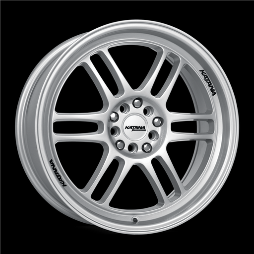 [KR02-188005GS] KATANA RACING 18X8 5X100 5X114.3 +40 C.B 73.1 GLOSSY SILVER