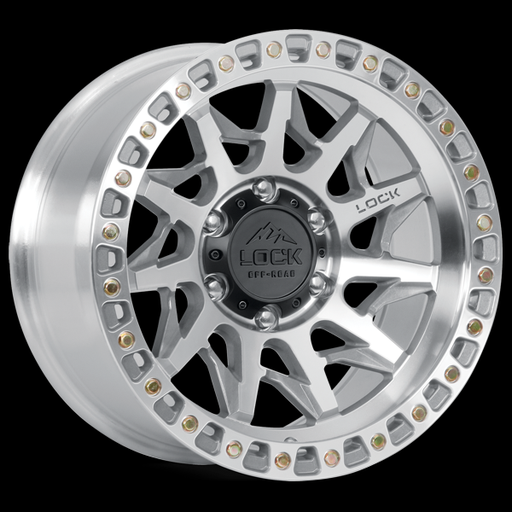 [LUNATIC-7969MC] LOCK OFFROAD LUNATIC 17X9 6X139.7 -12 C.B 106.2 MACHINE WITH CLEAR COAT