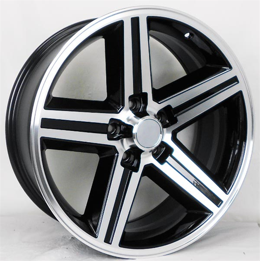 [R1129-2080-730MF12-77.8] IROC R1129 20X8+0 5X127 C.B 77.8 BLACK MACH FACE***SPECIAL***