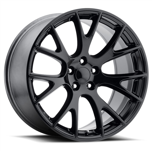[2132201107+18B] 2132 DODGE HELLCAT SRT REPLICA 20X11+18 5X115 C.B 71.50 BLACK **GLOSS BLACK**