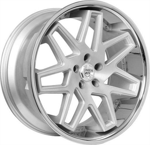 [703-2005-45-45SMS] LEXANI NOVA 20X10.5 5X112 +45 C.B 74.1 SILVER BRUSH STAINLESS STEEL LIP