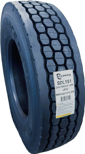[CP1V42NK1] 295/75R22.5 SAUCERMAN SDL151 144/141L CLOSED SHOULDR DRIVE ( 14 PLY )