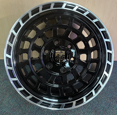 [DB31715B+ME] DOUBLE FIVE WHEEL DB3-M 17X9+0 6X139.7 C.B-108 B+ME