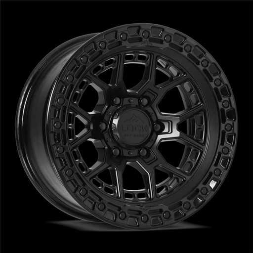 [COMMANDO-7969GB12N] LOCK OFFROAD COMMANDO 17X9-12 6X139.7 CB-106.2 MATTE BLACK W/GLOSS BLACK RING