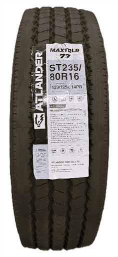 [AL060] ST 235/80R16 ATLANDER MAXTRLR77 129/125L ( 14 PLY ) ALL STEEL ** 110 PSI **