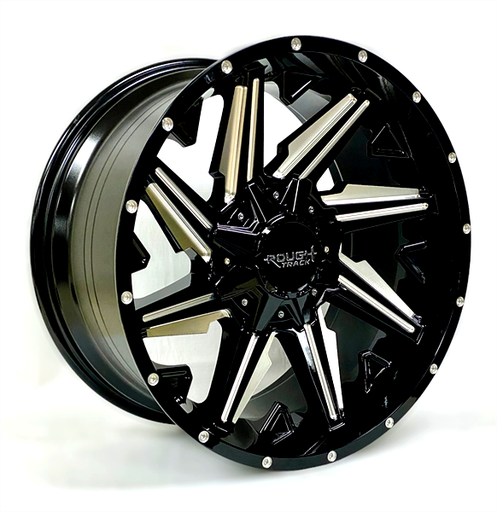 [RT25201077-18GBM] ROUGH TRACK RT25 AS9993 20X10-18 8X180 C.B 125.20 GLOSS BLACK MILLED