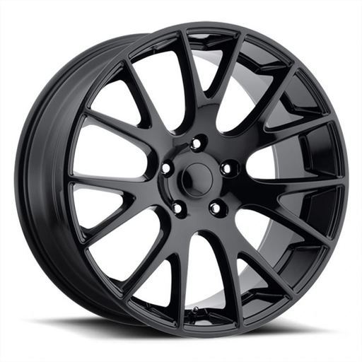 [RP037201107+18GB] DODGE HELLCAT SRT REPLICA RP037 20X11+18 5X115 C.B 71.50 GLOSS BLACK**AVAILABLE STAGGERED ONLY**