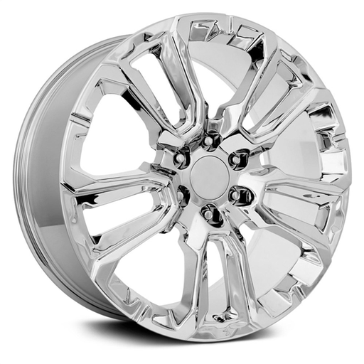 [2137229047+28C] 2137 CHEVY, GMC, CADILLAC REPLICA 22X9+28 6X139.7 C.B 78.10 CHROME