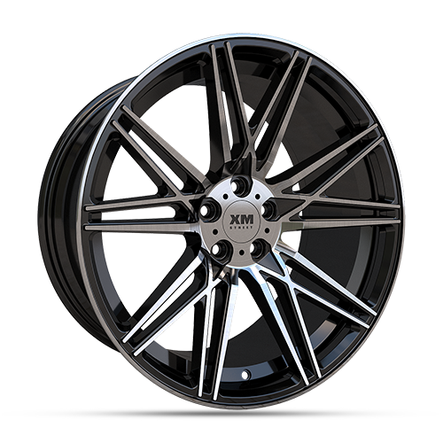 [XM803177505+35BMF] XM STREET XM-803 17X7.5+35 5X112 C.B 66.60 BLACK MACHINE FACE