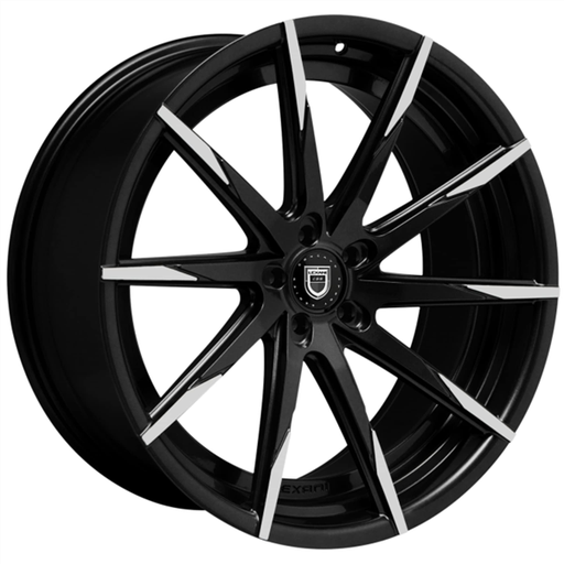 [15CSS-2085-45-32MBT] LEXANI CSS15 20X8.5 5X112+32 C.B 74.1 BLACK MACHINED MILLED