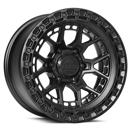 [COMMANDO-2169MB] LOCK OFFROAD COMMANDO 20X10 6X139.7 -18 C.B 106.2 MATTE BLACK WITH MATTE BLACK RING