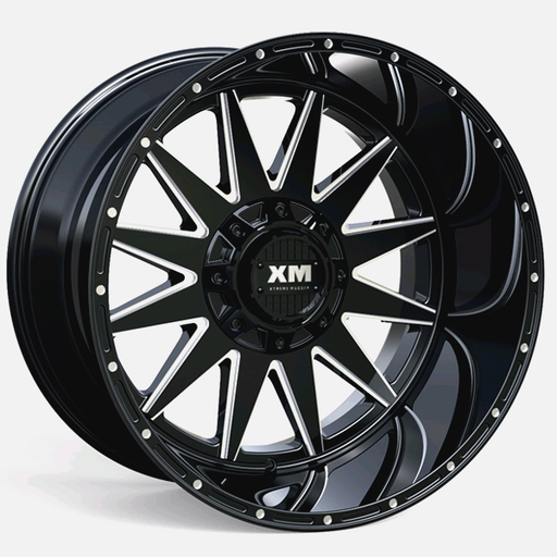 [XM312179034+0GBME] XTREME MUDDER XM-312 A0098 17X9+0 6X135+6X139.7 C.B 108.10 GLOSS BLACK MILLED EDGE