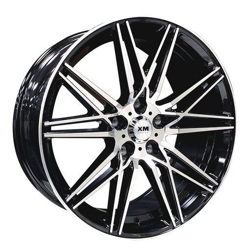 [XM803177506+38GBMF] XM STREET XM-803 17X7.5+38 5X114.3 C.B 73.10 GLOSSY BLACK MACHINE FACE