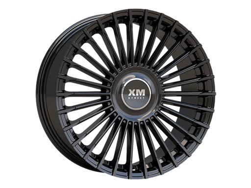 [XM611208576+15GB] XM STREET XM-611 20X8.5+15 5X115+5X127 C.B 78.10 GLOSS BLACK *FLOATING CAP* **FLOW FORM**
