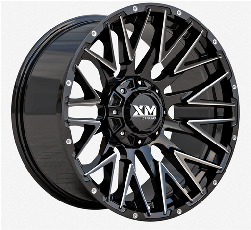 [XM355201030-6GBM] XTREME MUDDER XM-355 20X10-6 5X127+5X139.7 C.B 78.10 GLOSS BLACK MILLED