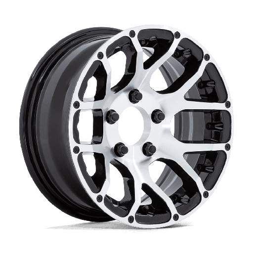 [HE182546012306N] HE1825 14X6 5X4.5 -6 G-BLK-MCH (NO CAP)